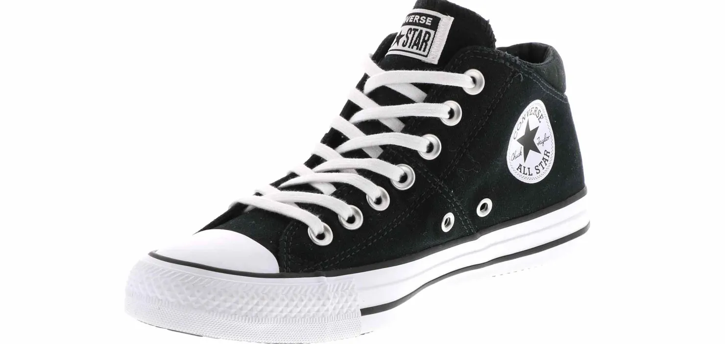 Athleisure & Casual|Skate Shoes|CONVERSE Chuck Taylor All Star Madison Mid Women's Canvas Sneaker Black