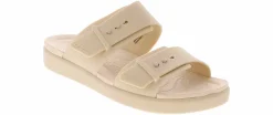 Comfort Sandals|Flat Sandals|CROCS Brooklyn Low Low Sandstone Women’s Footbed Sandal Beige