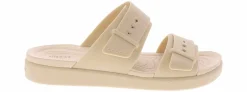 Comfort Sandals|Flat Sandals|CROCS Brooklyn Low Low Sandstone Women’s Footbed Sandal Beige