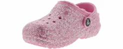Casual|CROCS Classic Lined Glitter Youth Girls’ (11-6) Clog Pink