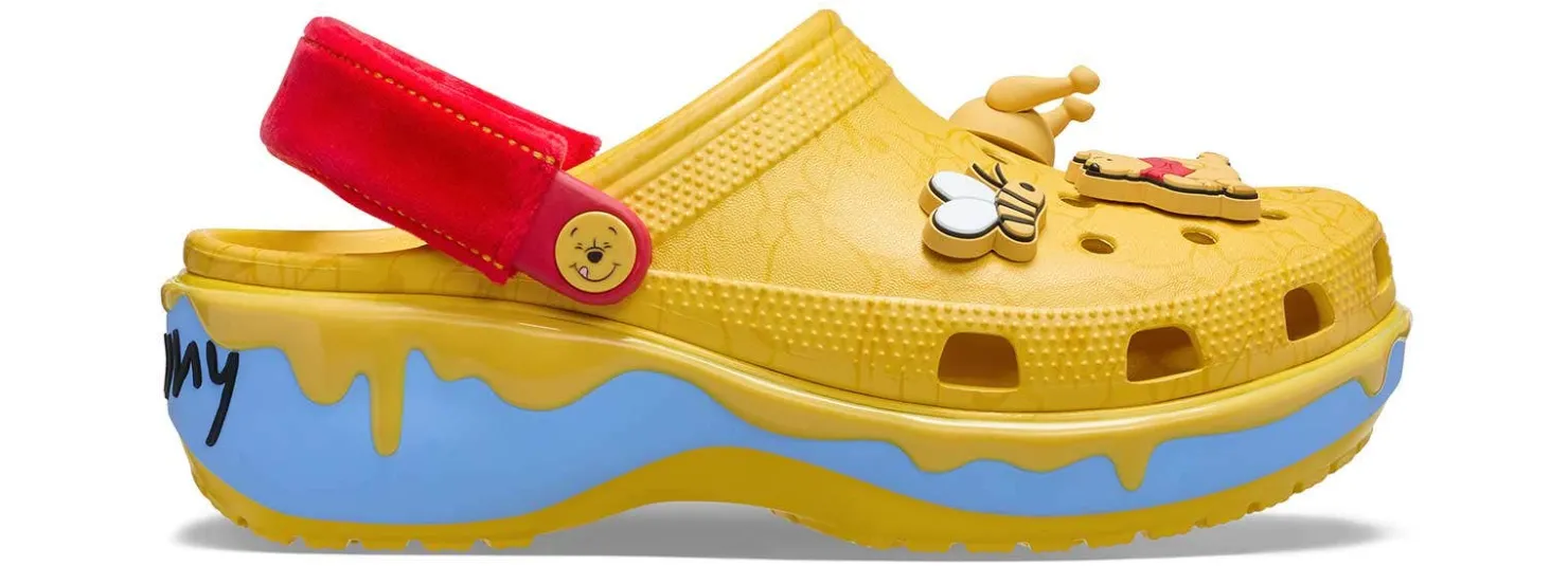 Comfort Shoes|Slip-On|CROCS Disney Winnie the Pooh Women's Classic Platform Clog Yellow