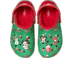 Casual|Casual|CROCS Mickey Mouse Holiday Lined Youth Kids' (11-3) Clog Green