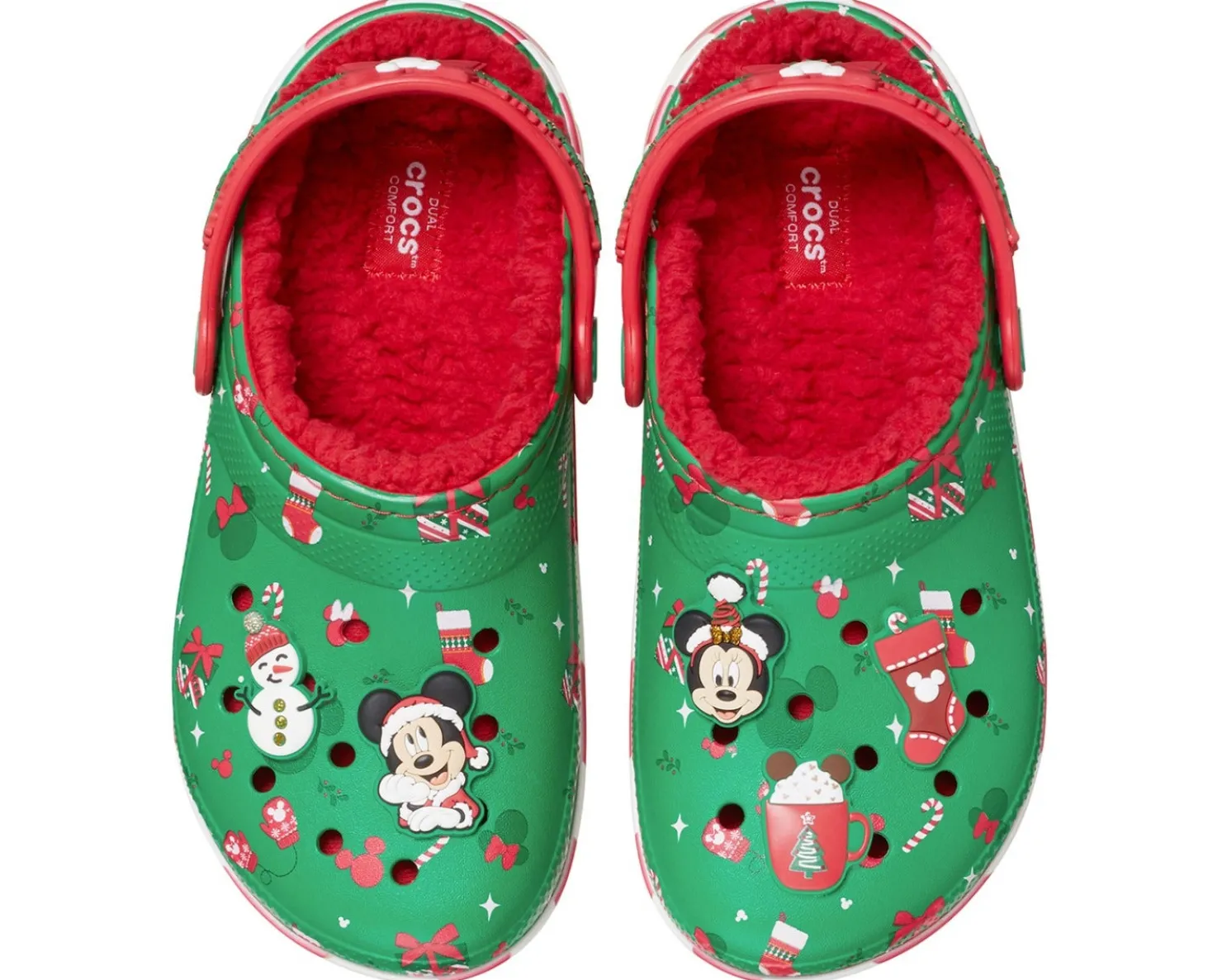 Casual|Casual|CROCS Mickey Mouse Holiday Lined Youth Kids' (11-3) Clog Green