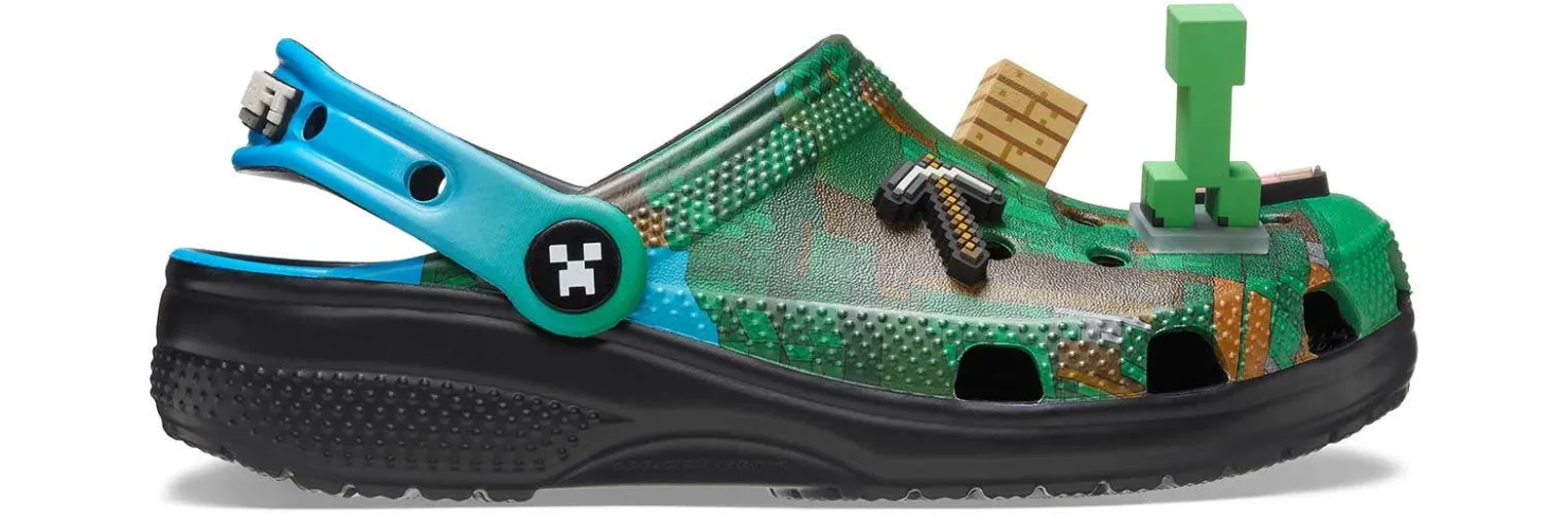 Casual|Casual|CROCS Minecraft Kids’ (11-6) Classic Clog Green