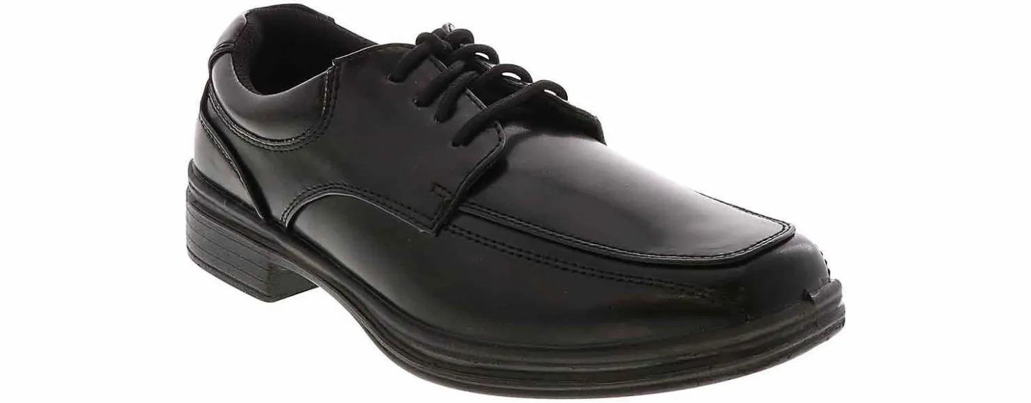 Casual|Dress Shoes|DEERSTAGS Deerstag Sharp Youth Boys’ (11-7) Wide-Width Dress Shoe Black