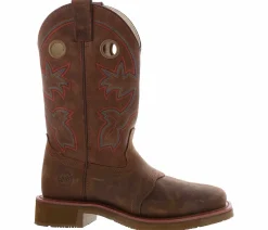 Western Boots|Soft Toe Boots|DOUBLE H Antonio Men’s Soft Toe Work Boot Brown