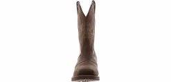 Safety Toe Boots|Slip Resistant|DOUBLE H Jeyden Men’s Wide-Width Waterproof Composite Toe Work Boot Brown