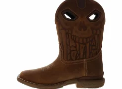 Safety Toe Boots|Slip Resistant|DOUBLE H Lycan 11 Inch Roper Men’s Composite Toe Work Boot Brown