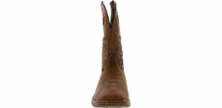 Safety Toe Boots|Slip Resistant|DOUBLE H Lycan 11 Inch Roper Men’s Composite Toe Work Boot Brown