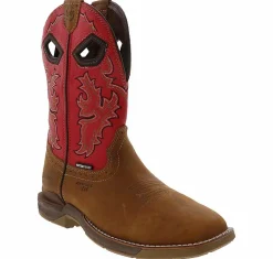 Safety Toe Boots|Slip Resistant|DOUBLE H Phantom Rider 11 Inch Men’s Composite Toe Work Boot Red