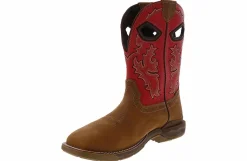 Safety Toe Boots|Slip Resistant|DOUBLE H Phantom Rider 11 Inch Men’s Composite Toe Work Boot Red