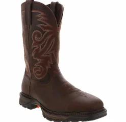 Safety Toe Boots|Slip Resistant|DURANGO 11-In Maverick Men’s Steel Toe Work Boot Brown