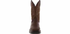 Safety Toe Boots|Slip Resistant|DURANGO 11-In Maverick Men’s Steel Toe Work Boot Brown