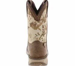 Boots|DURANGO Lil’ Rebel Desert Camo Boys’ (12-3) Western Boot Brown