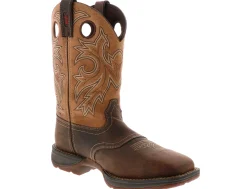 Safety Toe Boots|Slip Resistant|DURANGO Rebel 11-Inch Men's Steel Toe Work Boot Brown