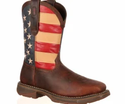 Safety Toe Boots|Slip Resistant|DURANGO Rebel Men's Steel Toe Western Work Boot Brown