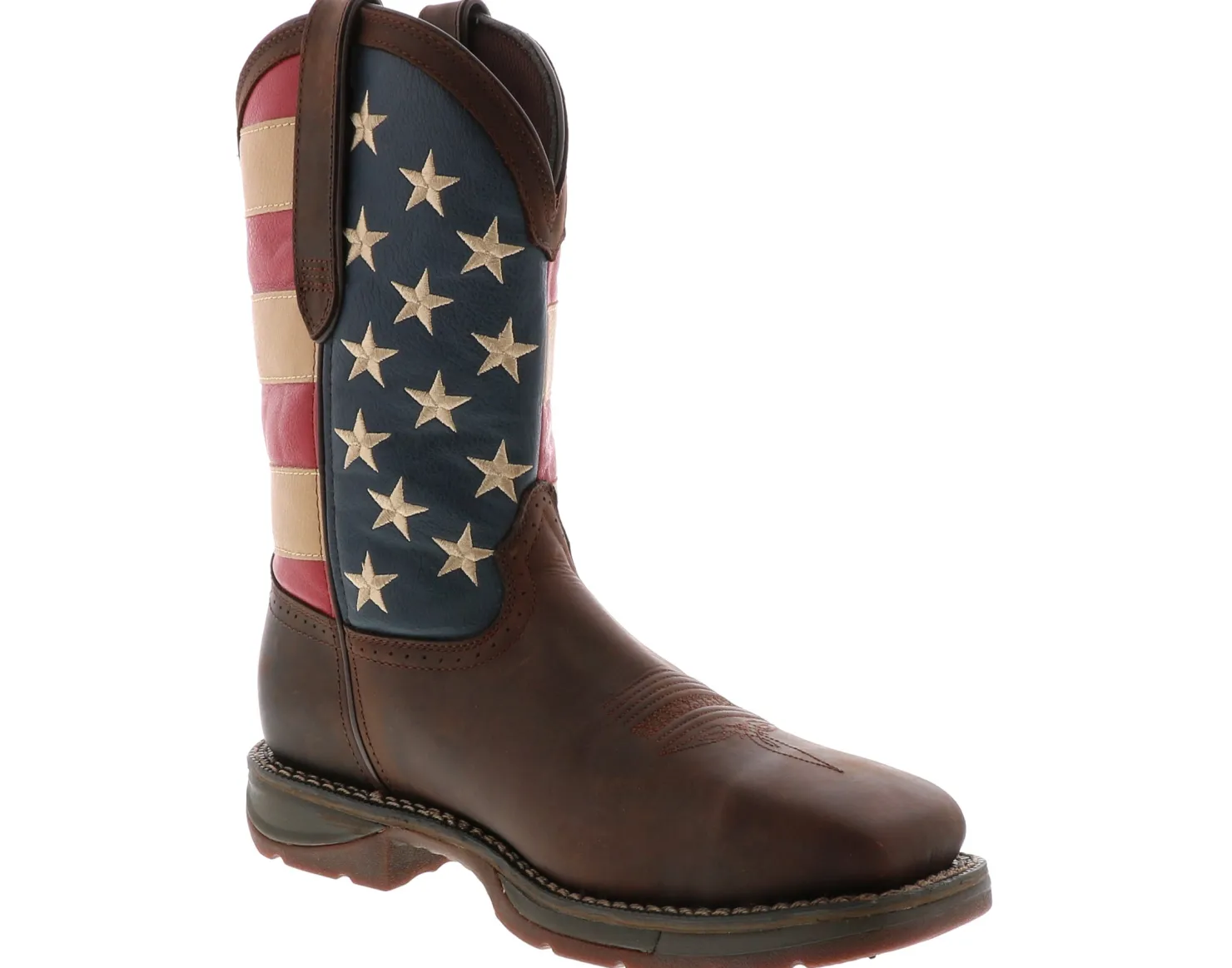 Safety Toe Boots|Slip Resistant|DURANGO Rebel Men's Steel Toe Western Work Boot Brown