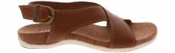 Flat Sandals|EASTLAND Marion Tan Cross Band Women's Sandal Brown