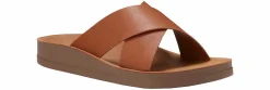 Flat Sandals|EASTLAND Samantha Women’s Slide Sandal Brown