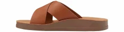 Flat Sandals|EASTLAND Samantha Women’s Slide Sandal Brown