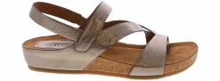 Comfort Sandals|Footbed Sandals|EURO SOFT BY SOFFT Gianetta Pewter Women’s Comfort Wedge Sandal Grey