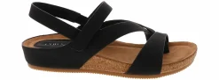 Comfort Sandals|Footbed Sandals|EURO SOFT BY SOFFT Gianetta Women’s Comfort Wedge Sandal Black