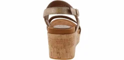 Comfort Sandals|Wedge & Platform Sandals|EURO SOFT BY SOFFT Kahley Strap Women’s Comfort Wedge Sandal Gold