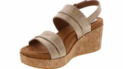 Comfort Sandals|Wedge & Platform Sandals|EURO SOFT BY SOFFT Kahley Strap Women’s Comfort Wedge Sandal Gold
