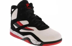 Basketball Shoes|FILA Dereverse Men’s Wide-Width Hi-Top Basketball Sneaker Black