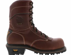 Safety Toe Boots|GEORGIA BOOTS 9 Inch Logger Men's Composite Toe Work Boot Brown