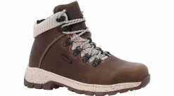 Safety Toe Boots|Slip Resistant|GEORGIA BOOTS Eagle Trail Women's Alloy Toe Work Boot Brown