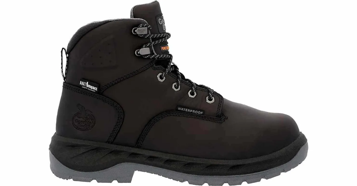 Safety Toe Boots|Slip Resistant|GEORGIA BOOTS OT Men's Alloy Toe Metatarsal Work Boot Black