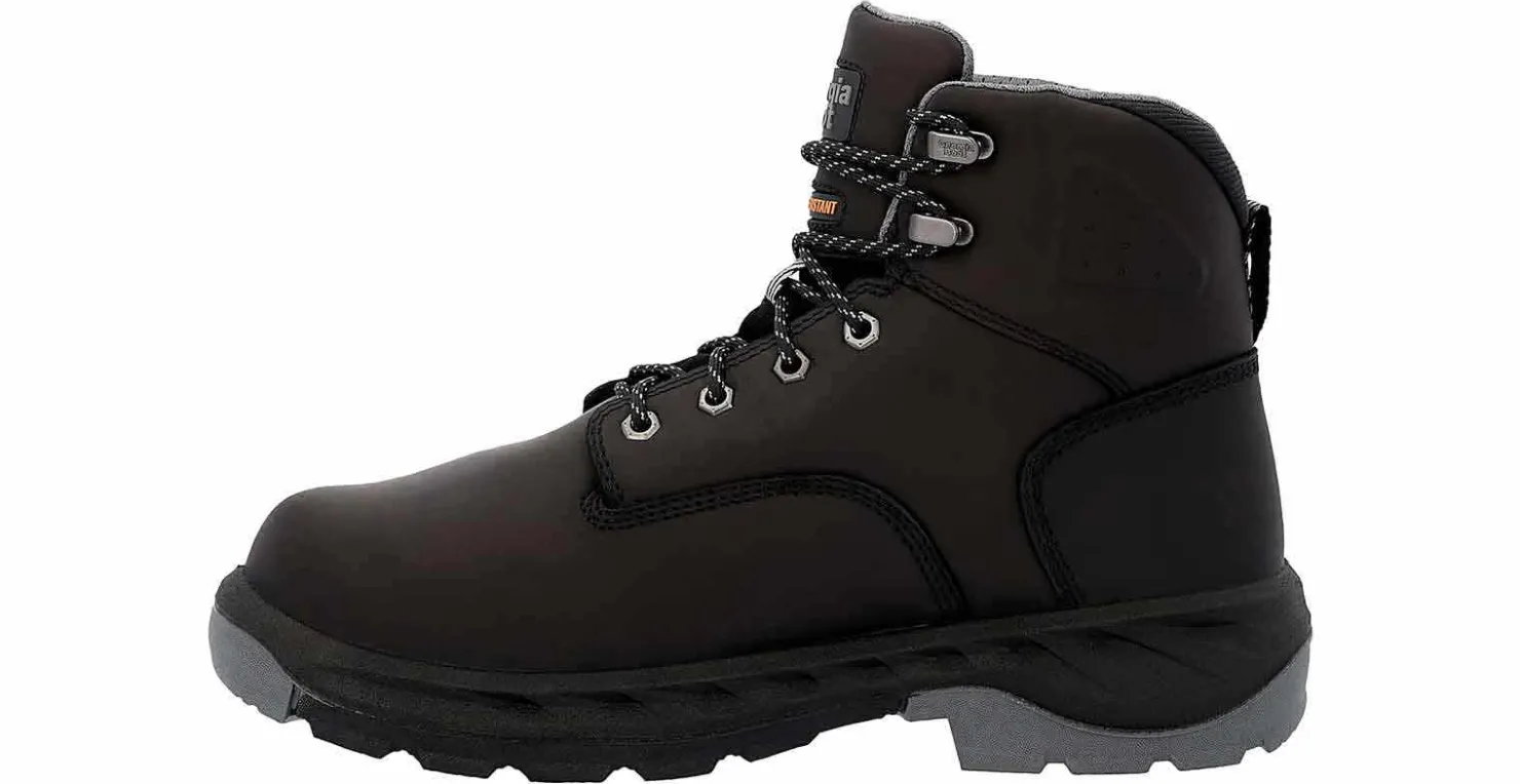 Safety Toe Boots|Slip Resistant|GEORGIA BOOTS OT Men's Alloy Toe Metatarsal Work Boot Black