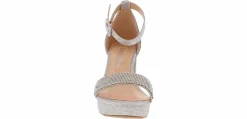 Heeled Sandals|Special Occasion|HEART IN D Smoor Stone Women’s Wide-Width Fashion Heel Silver