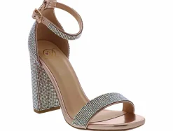 Heeled Sandals|Special Occasion|HEART IN D Styles Penny Iridescent Women’s Fashion Heel Silver