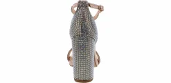 Heeled Sandals|Special Occasion|HEART IN D Styles Penny Iridescent Women’s Fashion Heel Silver