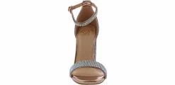 Heeled Sandals|Special Occasion|HEART IN D Styles Penny Iridescent Women’s Fashion Heel Silver