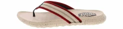 Flip Flops|HEYDUDE Myers Americana Red Men's Thong Sandal White