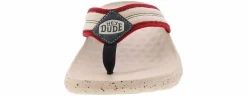 Flip Flops|HEYDUDE Myers Americana Red Men's Thong Sandal White