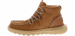Comfort Shoes|Slip-On|HEYDUDE Reyes Suede Women’s Comfort Boot Brown