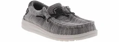 Casual|HEYDUDE Wally Stretch Yin Yang Youth Boys’ (13-6) Shoe Grey
