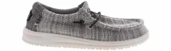 Casual|HEYDUDE Wally Stretch Yin Yang Youth Boys’ (13-6) Shoe Grey