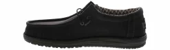 Comfort Shoes|HEYDUDE Wally Classic Men’s Casual Shoe Black