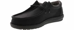 Comfort Shoes|HEYDUDE Wally Classic Men’s Casual Shoe Black