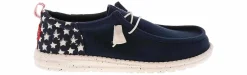 Canvas Shoes|Comfort Shoes|HEYDUDE Wally Funk Americana Stars Men's Casual Shoe Blue