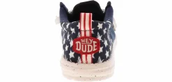 Canvas Shoes|Comfort Shoes|HEYDUDE Wally Funk Americana Stars Men's Casual Shoe Blue