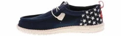 Canvas Shoes|Comfort Shoes|HEYDUDE Wally Funk Americana Stars Men's Casual Shoe Blue