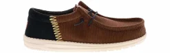 Comfort Shoes|HEYDUDE Wally Funk Corduroy Men’s Casual Shoe Brown
