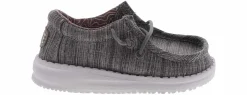 Casual|HEYDUDE Wally Linen Stone Toddler Boys’ (5-10) Shoe Grey