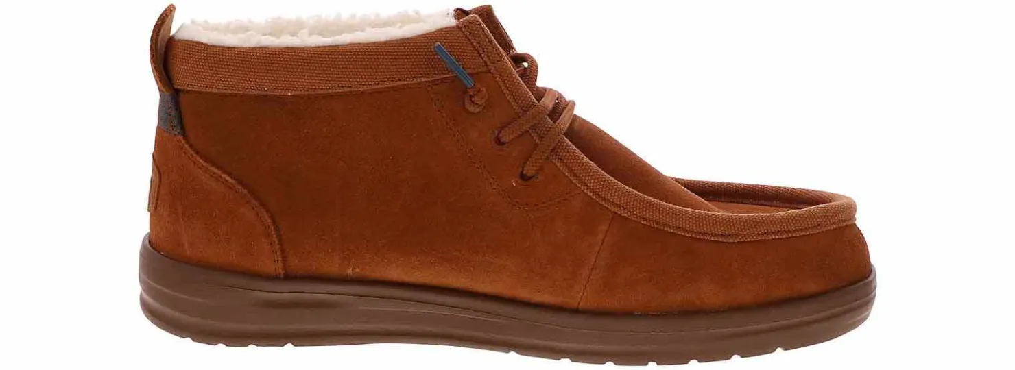 Short Boots|HEYDUDE Wally Mid GripR Warmth Men’s Bootie Brown
